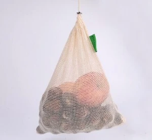 Exquisite craftsmanship reusable cotton mesh grocery bag cotton mesh bag reusable
