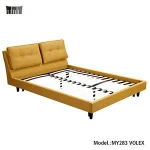 Fabric Double Bed Frame Modern Design King Queen Size For Bedroom Furniture