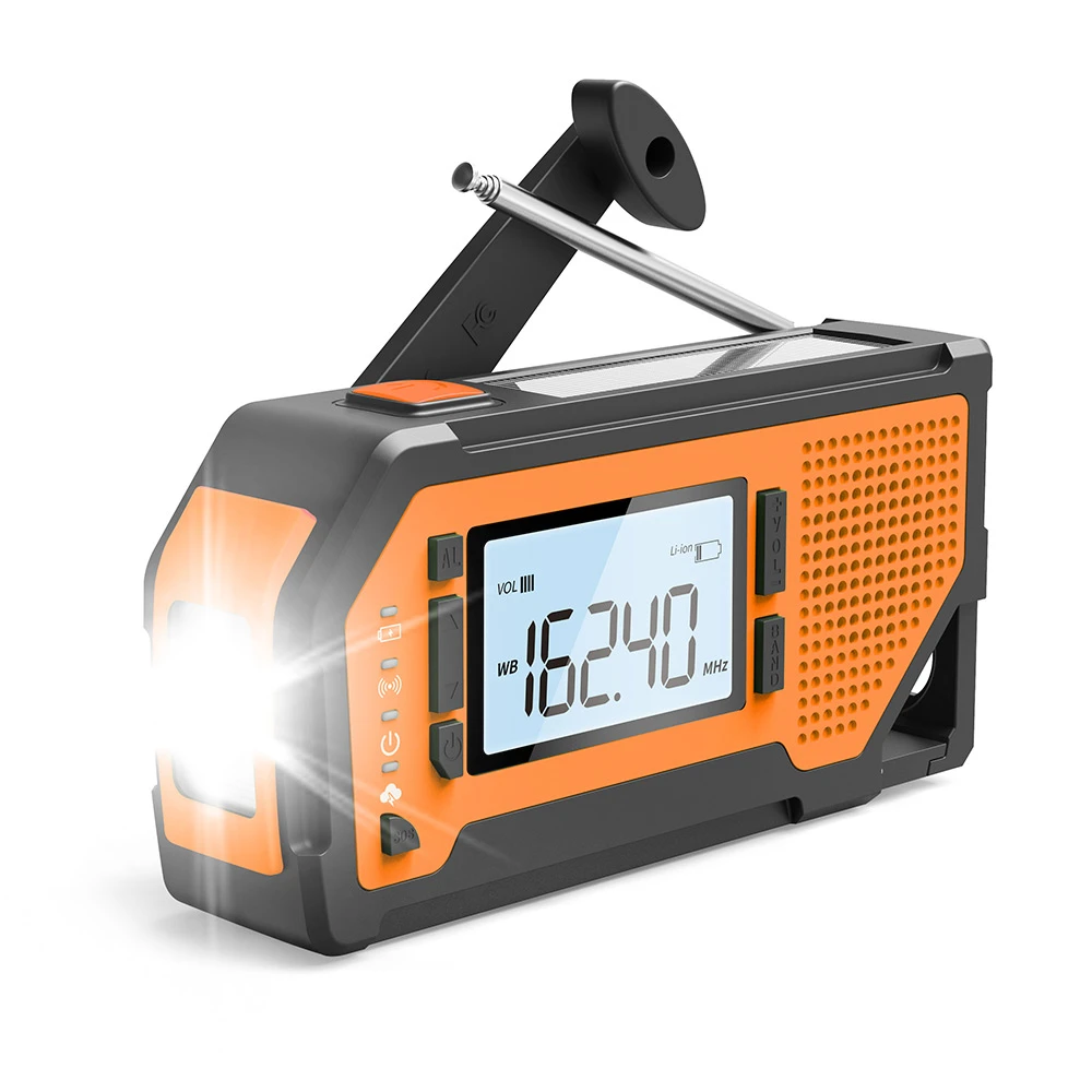 Factory cheap price crank 4000 battery powered emergency kaito weather radio