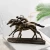 Import Factory custom bronze double horse racing ornaments cold casting copper craft resin crafts from China