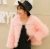 Import factory price fashion long-sleeved ostrich hair fur round collar faux fur short coat women winter jacket from China