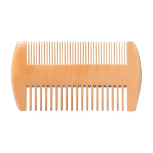 Factory promotional gift Double-Sided Wooden Comb Beard Hair Mustaches Massage Comb Anti Static Fine And Coarse Teeth comb