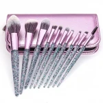 Factory Supply Blush Brush Eyebrow Stencils Makeup Tools Makeup Brush Set Crystal