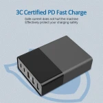 Factory Wholesale 65W Portable PD Mobile Phone Charging Dock Station Multiple usb Charger Station for phone/Tablet