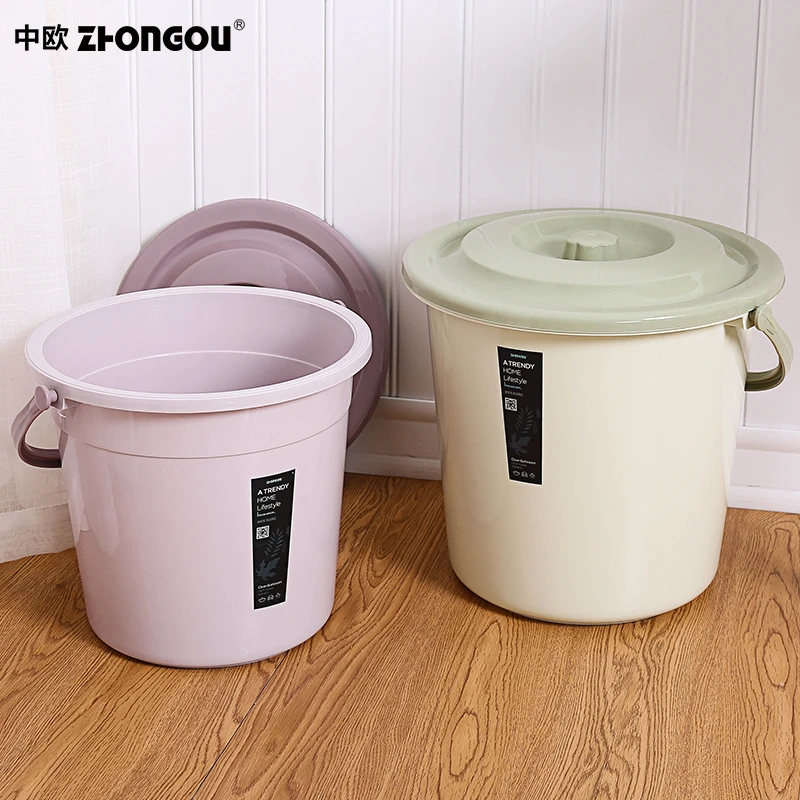 Factory wholesale cheap small large pail plastic bucket with handle and lid for sale