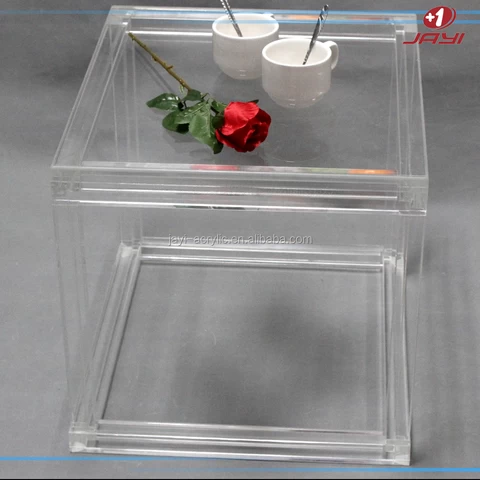 Factory wholesale plexiglass console table,clear glass console table