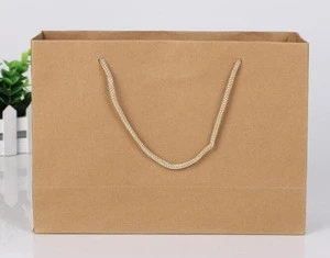 Fancy factory stocked Kraft Paper gsm 260g, Gift paper bags for promotion