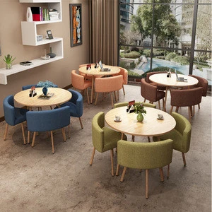 fashion city hotel project new design china restaurant booths cafe furniture dining round table and chair set R1744
