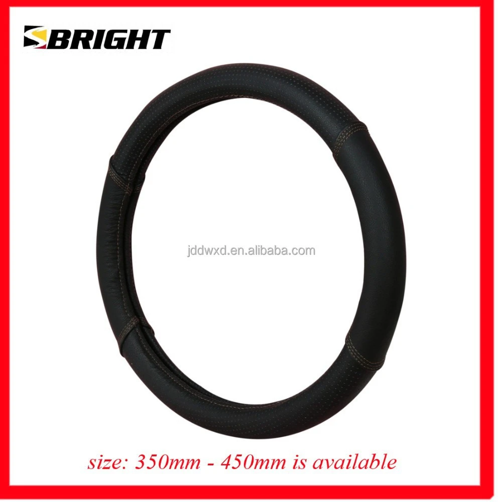 Fashion Genuine Leather Steering Wheel Cover TPR