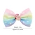 Import fashion kids hairgrips 5 inch rainbow ribbon bow hair clips with metal clips baby hair accessories from China