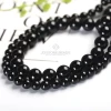Fashion Round Loose Diy Accessory Stone  Onyx black agate beads gemstone