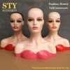 female realistic makeup mannequin head half mannequin head africsn american mannequin head