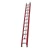 Import FGEH40 step fiberglass extension ladder from China