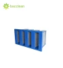 Fiberglass Mini Pleated Activated carbon V bank filter in cleanroom  with CE certification