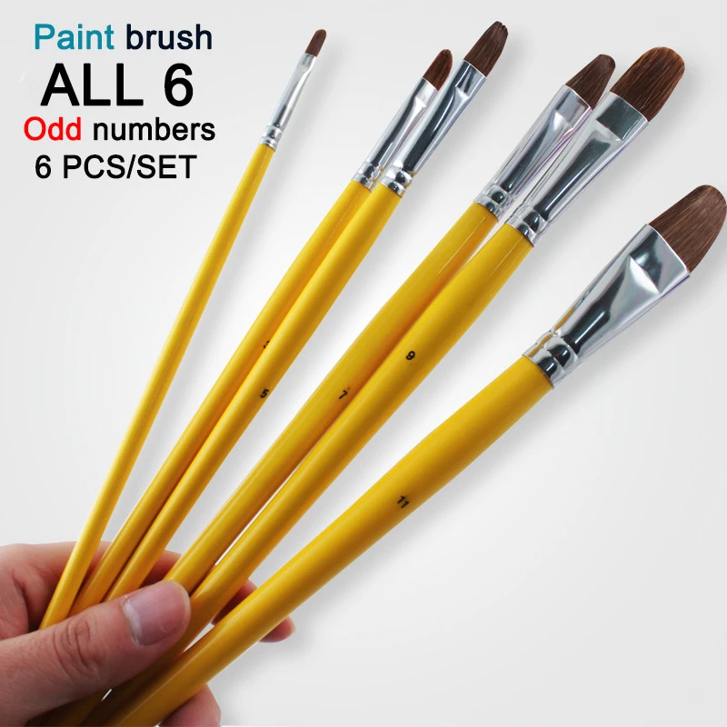 filbert acrylic professional artist paint brush set of 12 oil painting brush for wooden handle nylon hair artist brush painting