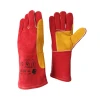 Fire Resistant Split Leather Welder Gauntlets Gloves Leader Gloves in Electrical Work