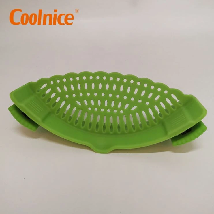 Fits all Pots and Bowls silicone Snap N Strain Strainer,  Clip On Silicone Colander