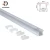 Import Flat Anodized Silver Black White LED Strip Aluminum Extrusion Profile Heat Sink from China