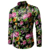 Flower Print Long sleeved Shirt Spring 2024 Fashion Ethnic Style Printed Casual Large Size Fashion Shirt