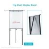 Fold black aluminum square tripod stand whiteboard flip chart