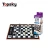 Folding international chess portable travel chess board mat game with black and white pieces set for kids and adults