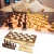 Import Folding Wooden Chess Set Standard Chess Set Board Game Checkers Backgammon Toy Gift Standard Chess from China