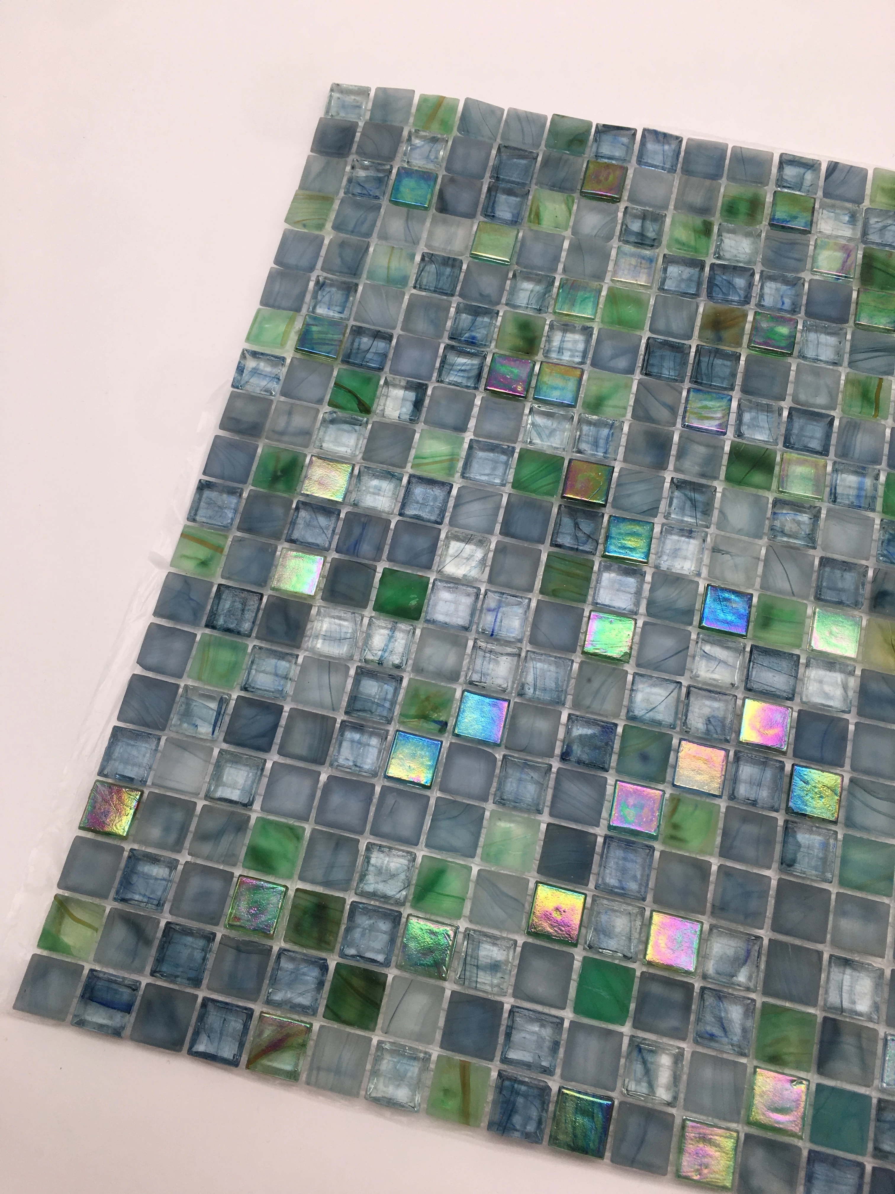 Foshan High Quality 20x20 Glass Blue Swimming Pool glass  mosaic Tiles Mosaic