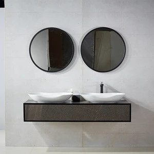Foshan Modern Simple Furniture Double sink Bathroom Vanity Stainless Steel Bathroom Cabinet