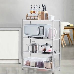 Four layers of stainless steel storage rack kitchen multifunctional storage rack