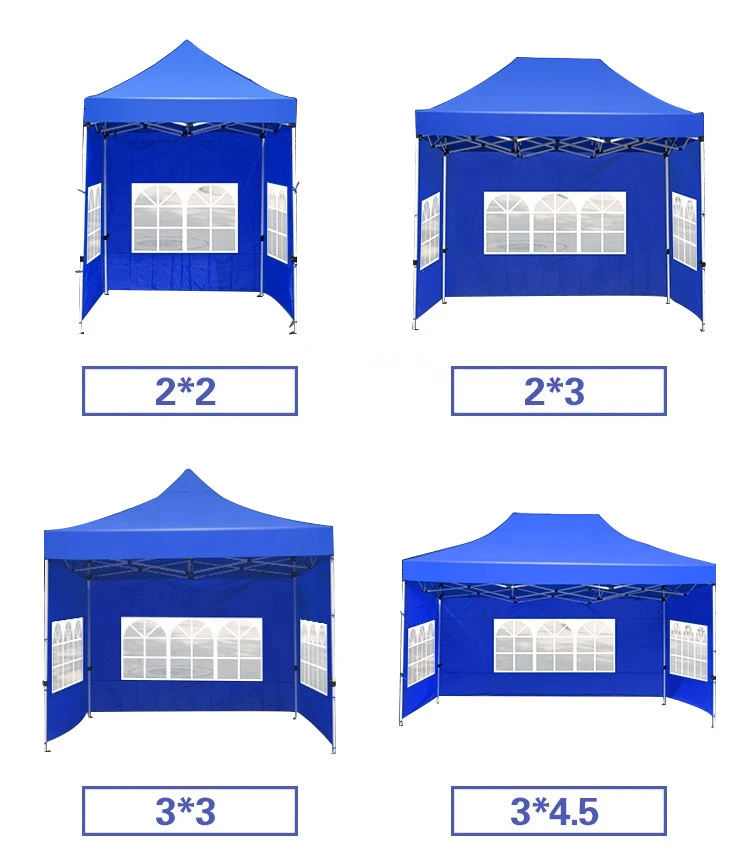 Frame Retractable 3x3 Gazebo Anti Uv Waterproof Canopy Tent Outdoor Pop Up Garden Gazebo With Thicken Metal Frame