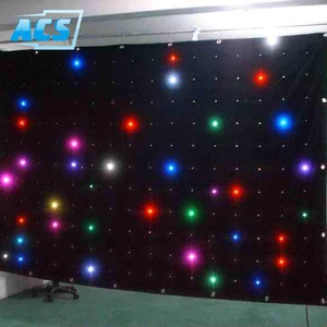 free logo high quality DMX led star curtain/LED light stage curtain/white backdrop light with remote