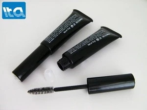 Free sample customized mascara tube with brush soft cosmetic hose packaging