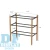 Import Free Standing Work Boot Display Rack with Slat Wall Shoe Shelves and Wooden Base from China