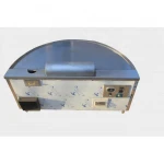 Freestanding gas half griddle and half grill/teppanyaki griddle/shawarma grill machine