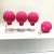 Import fuchsia Glass Silicone Cups Massage Vacuum Suction Cupping Cups for Body Face Leg Arm Back Shoulder Muscle and Joint Pain from China