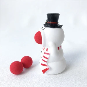 Funny Plastic Squeezing Kids Toys Snowman Figure Ball Shooter Cute Animal Shaped Foam Shooter Christmas Gift For Kids