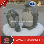 garden natural granite stone penguin sculpture