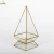 Import Glass Display Box Gold Pyramid Terrarium in Glass & Crystal Vases with Stand from China
