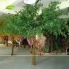 GNW BTR058 Cheap Natural look Ornamental Plants Artificial green tree With Banyan Leaves for Garden Decoration