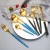 Import gold hotel cutlery set plated wholesale PVD coating flatware from China