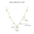 Import gold plated jewelry bezel cz zirconia drop mother of pearl shell flower fashion women necklace from China