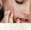 Gold silver Face Tattoo Sticker Waterproof Bronzing Freckles Make Up Body Art