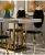 Import gold stainless steel marble dining table luxury Italian dining table set 6 chairs modern square marble top dining table set from China