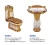 Import Golden color commode bathroom set gold wc toilets bowl and pedestal basin for Luxury hotel from China