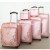 Import golden leather pu style valise 4 pcs trolley bag and 2 pcs cosmetic case 6 pieces luggage from China