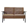 Good price Latest Design Furniture Small Size Office Synthetic Leather with metal frame 3 Seater Sofa Seat