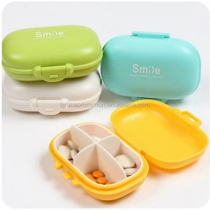 Good quality 4 cases pill box plastic promotion pill box