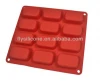 Good quality Multi-cavities Rectangle Non-stick Soft Silicone Brownie Baking Pan