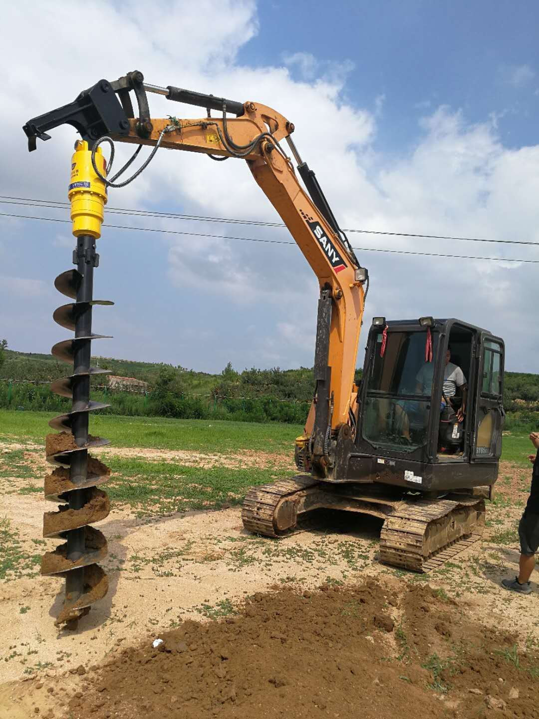 Buy Ground Drill Hydraulic Earth Auger For Excavator from Yantai
