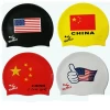 Guangzhou high quality multicolor custom printing odorless tasteless swimming flags silicone caps